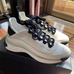 2023-Autumn New Casual Shoes Colour Matching Small Fragrance Thick Sole Raising Sneakers Female Leisure Show Thin Father Shoes