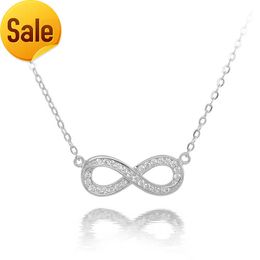 Silver Necklace 925 Women Silver Necklace Infinity Necklace With High Quality moissanite 925 Silver Jewelry