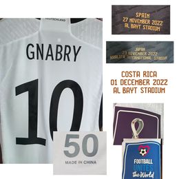 Home Textile Match Worn Player Issue Gnabry Kimmich Gotze Muller MUSIALA Heat Transfer Iron ON Soccer Patch Badge