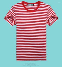 Men's T Shirts Men Tshirts Navy Shirt Blue And White Striped Short-sleeved Sports Men's T-shirt Couple Parent-child Tops O-Neck Casual