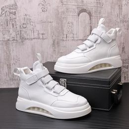 2023 spring and summer small white shoes air cushion high help thick sole all fashion sports casual board shoes a18