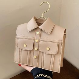 Evening Bags Fashion Brand Crossbody For Women Leather Handbags Vintage Clothes Shape Shoulder Bag Female Chain Rivet Messenger Sac