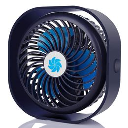 Fans Mini USB Desktop Fan 3 Speed Personal Portable Cooling with 360 Rotation Adjustable Angle for Office Household Travelling