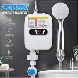 Heaters home appliance Electric Tankless 3500W Mini Instant Hot Water Heater Kitchen Faucet Tap Heating Constant Temperature Auto