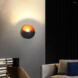 Wall Lamp Fan-shaped LED El Homestay Light Luxury Stairs Balcony Bedside Bedroom Decoration Background