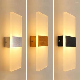 Wall Lamp Mini 6/10W LED AC85-265V Warm White Long Bedroom Living Room Interior Brushed Gold Colour Silver