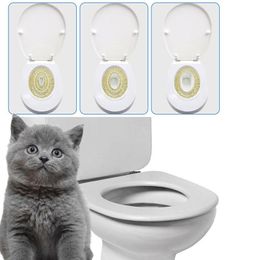 Boxes Pet Litter Box Cats Toilet Training Kit PVC Tray Set Professional Puppy Cat Cleaning Trainer Toilet for Cat Training Toilet Seat