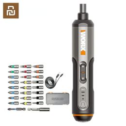 Accessories Youpin Worx 4V Mini Electrical Screwdriver Set WX240 Cordless Electric Screwdriver USB Rechargeable Handle with 26 Bit Kit Drill