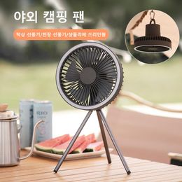 Fans 3in1 MultiFunction Fan Household Appliances USB Charging Tripod Bracket Cooling With Night Light Outdoor Camping Ceiling Fan