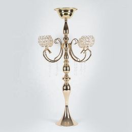 Candle Holders 10pcs)75cm Tall 5 Arms Crystal Wedding Centrepiece Candelabra For Party & Event Decoration Yudao1306