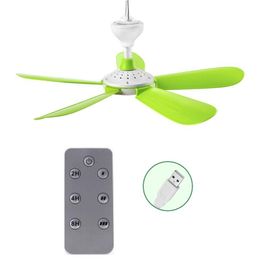 Fans Remote Control Timing 5W/10W Ceiling Fan Air Cooler 3 Speed USB Fan for Bed Camping