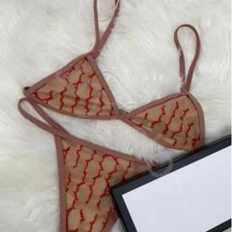 Women's Bikini Set Sexy Transparent Belt Swimsuit Fashion Beach Summer Women's Bikini Hot Sell Lace-Up Sexy Upscale High Appearance Level Exquisite Swimsuit