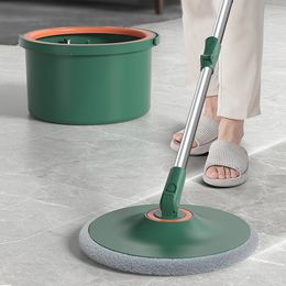 Mops 360 Spin Mop Bucket Lazy Automatic Squeeze Floor Mop Separation Sewage Clean Water Microfiber Lazy No Hand-Washing Cleaning Tool 230512