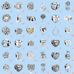 925 sterling silver charms for pandora Jewellery beads Love Heart Crystal And Cute Birds Animals Beads