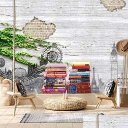 Wallpapers Custom Removable Peel And Stick Optional European Building Wallpaper For Living Room Bed Murals Wall Papers Home Decor Dr Dhktg