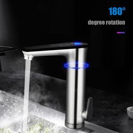 Heaters 220V Kitchen Electric Water Heater Faucet Tankless Water Heater Hot Water Heating Tap with Temperature Display Touch Switch