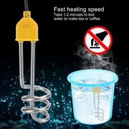 Heaters 1500W Stainless Steel Water Heater Electric Immersion Water Boiler For Home Office Travel Use 1.5m Household Supplies