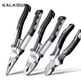 Tang KALAIDUN Pliers Set Wire Cutter Stripper 6/8 Inch Diagonal Needle Nose Pliers Multitool Household Repair Tool For Electricians