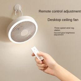 Fans USB Rechargeable Fan Wireless Remote Control Outdoor Camping Tent Portable Ceiling Fan Desktop Dormitory Mini Wall Fan