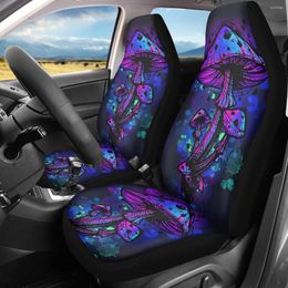 Car Seat Covers INSTANTARTS Fashion Mushrooms Print Set Of 2 Vehicle Protector For Auto Cars SUV