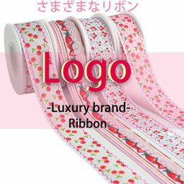 accessories Brand Designer Printed Grosgrain Ribbon Custom DIY Craft Accessories 50 Yards