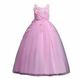 Girl Dresses Girl's 5-14 Year Old 2023 Design A Dress For Ball Sleeveless Lace Evening Top Quality And Beautiful Princess Noble