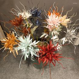 Decorative Flowers 1pc Flame Lotus Flower Branch Plastic Dragon Whisker Wedding Arrangement Home Party Decoration