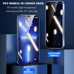 Privacy Screen Protector for iPhone 14 13 12 11 Pro Max X XS MAX mobile tempered glass Film anti scratch with installation Applicator Quick fit easy install