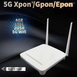 Fibre Optic Equipment F670L XPON ONU 5G 4GE 1TEL 2USB Dual Band WIFI Modem FTTH Gpon/Epon ONT Router 4G Second Hand Without Power