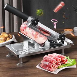 Processors Kitchen Tools Meat Slicing Machine Stainless Steel Household Manual Thickness Adjustable Meat and Vegetables Slicer Gadget