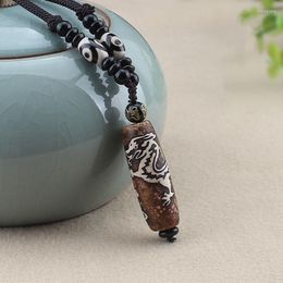 Pendant Necklaces Nine Eye Tibet Drop Chinese Dragon Sky Ball Choker Necklace Natural Stone Materials Fashionable Style Heaven Bead Gift