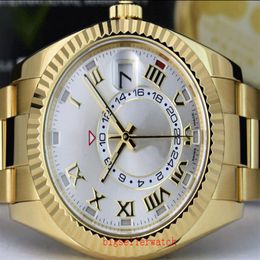 Luxury Quality watches 42 mm Sky-Dweller 326938 18kt Gold Roman Dial Asia 2813 Mechanical Automatic Excellent Mens Watch Watches338d