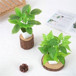 Decorative Flowers Artificial Plant Leaf Simulation Plants For Home Party Decor Balcony Garden Beach Landscape Bonsai Tree Accessories1