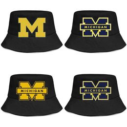 Michigan Wolverines football logo for men and women buckethat custom cute bucket baseballcap Mesh Logo236S