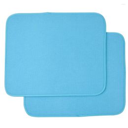 Table Mats Sinalnd Absorbent High Quality Waffle Weave Dish Drying Mat Microfiber Cushion Pad For Home And Kitchen XL 16inx18in 2 Pack