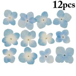 Decorative Flowers 12Pcs/Pack Dried Hydrangea Decor Accessories Pressed Craft For Wedding DIY Manual Making