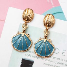 Dangle Earrings ZOSHI Fashion Sea Shell Stone Brincos For Women Gold Colour Pendant Earring Femal Beach Summer Jewellery Gift