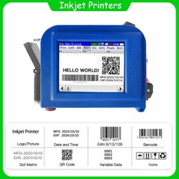 Phezer Impresora Mini Printer Portable Inkjet Printers Label Maker Thermal Jet Batch Code Date Logo Expiry 12.7mm