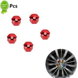 New 5pcs Car Wheel Tyre Hub Caps 17/19/21mm Tyre Nut Screw Anti-Rust Protection Cap Cover Automobile Modify Tyre Accessories