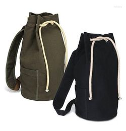 Backpack Large Capacity Men Drawstring Canvas Bucket Bag Fashionable Rugzakken Concise Bags Rugzak Sling Bolsos