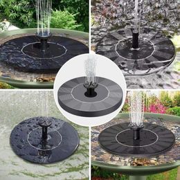 Garden Decorations 1 Set Useful Mini Yard Floating Solar Fountain With Bracket Tube 1.2W 0-60cm Hmax Household Supplies