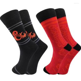 Men's Socks Four Season Men Letter Knitted Crew Fashion Street Skateboard Sports