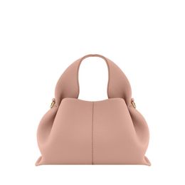 Women totes bag solid Colour full grain leather designer bags for womens textured dumpling luxurys handbag brown pink white simple fashionable xb023 e4