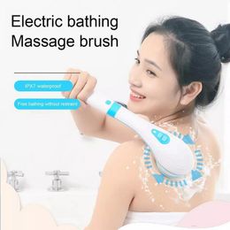 Massager Scrub Artefact Multi Function Electric Bath Brush Scrub Foot Skin Cleansing Long Handle Massage Rubbing Back Bath Brush