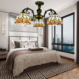 Pendant Lamps Selling Styles From Manufacturers Multi Head Baloch Tiffany Restaurant Ceiling Light Bedroom Study