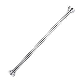 Organisation Punch Free Extendable Clothes Drying Po le Stainless Steel Shower Curtain Rod Retractable Spring Tension Rod Bathroom