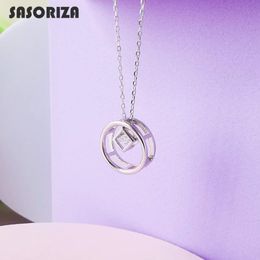 925 sterling silver necklace for women round Rubik's Cube pendant simple fashion fine Jewellery