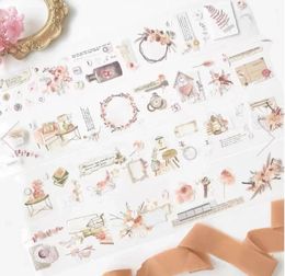 Stamping Vintage A Day of Spring PET Tape Planner DIY Card Making Scrapbooking Plan Decorative Label Sticker