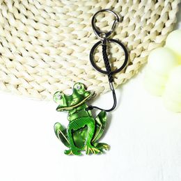 Keychains Handmade Arcylic Keychain Cute Animal Frog Stainless Steel Key Ring Chain For Women Girl Gifts Jewelry Accessories