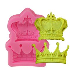 Royal Crown Silicone Fandont Moulds Silica Gel Crowns Chocolate Mold Candy Mould Cake Decorating Tools Solid Color